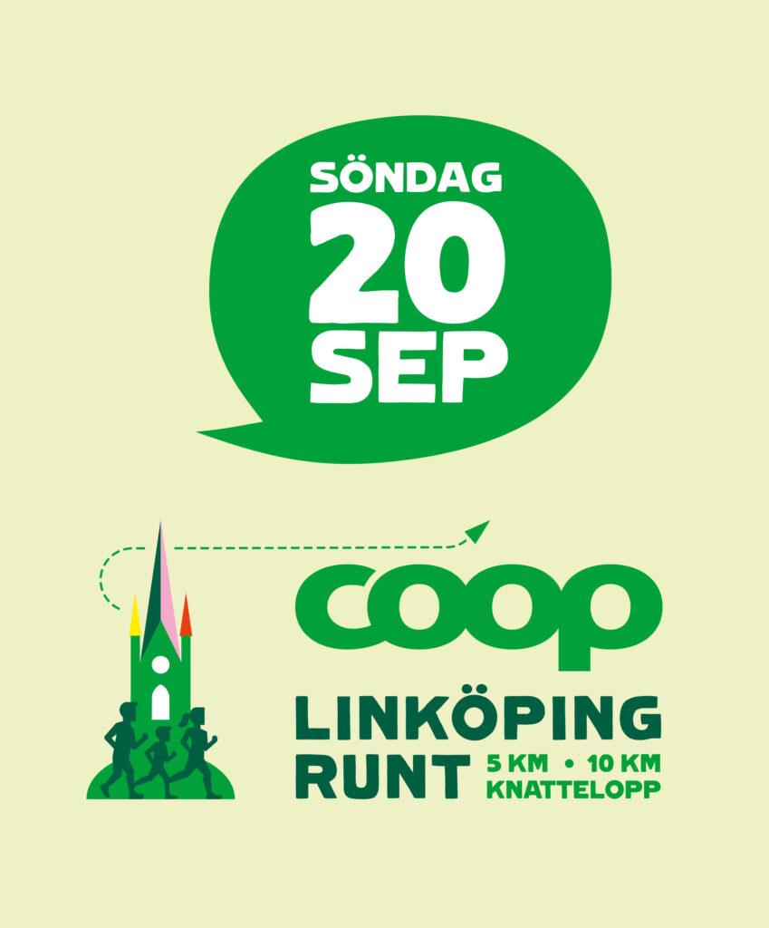 Coop Linköping Runt. Söndag 20 september. 5 km, 10 km, knattelopp.